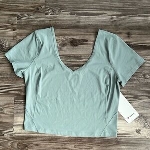 Lululemon Align T-Shirt Silver Blue Size 12